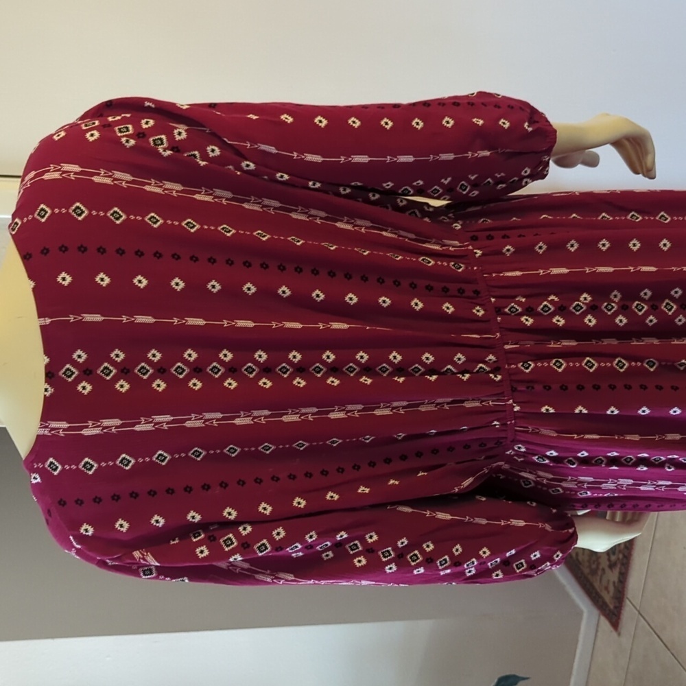 Introducing the Tribal Bohemian Burgundy Maxi - Your Ultimate Versatile Piece! - Picture 6 of 11